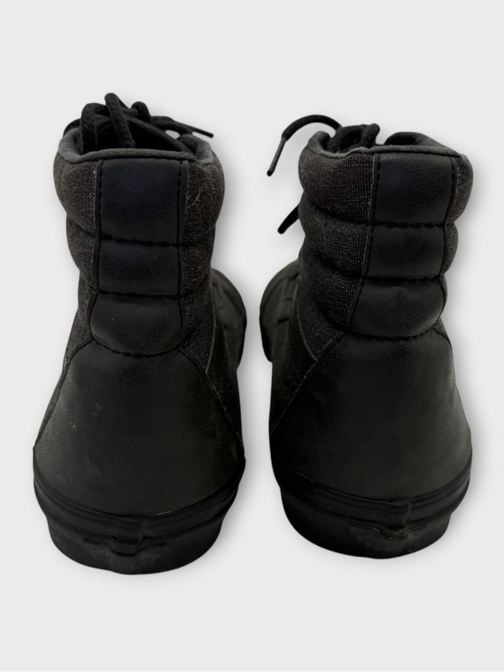 Vans Black SK8 High Reissue Denim Black Monochrome Skate Sneakers Mens 11 NICE! - Picture 4 of 6